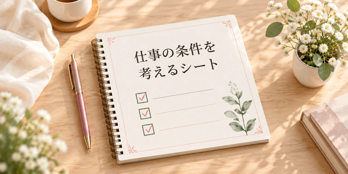 仕事の条件を考えるシートの表紙